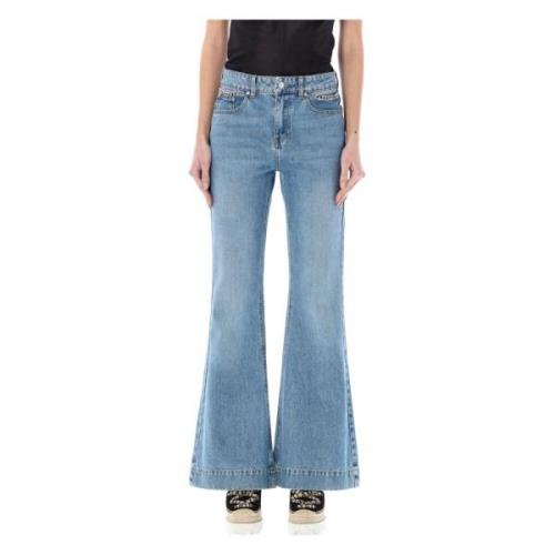 Vintage Blå Flare Jeans