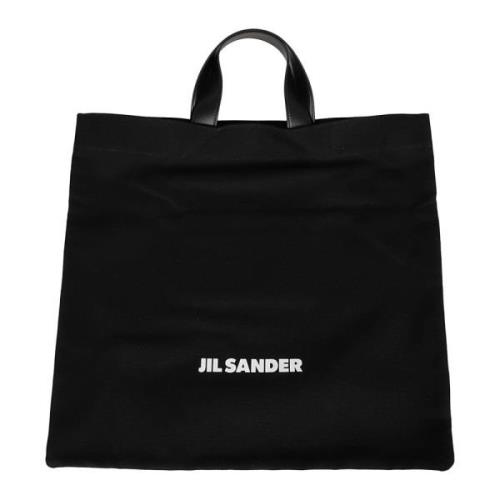 Sort Skinn Trim Tote Bag