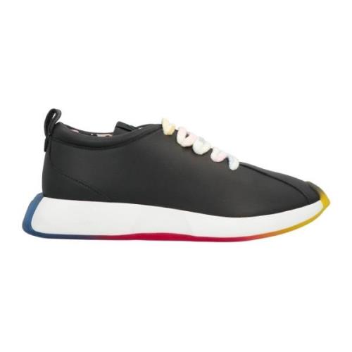 Svarte Skinn Sneakers for Menn