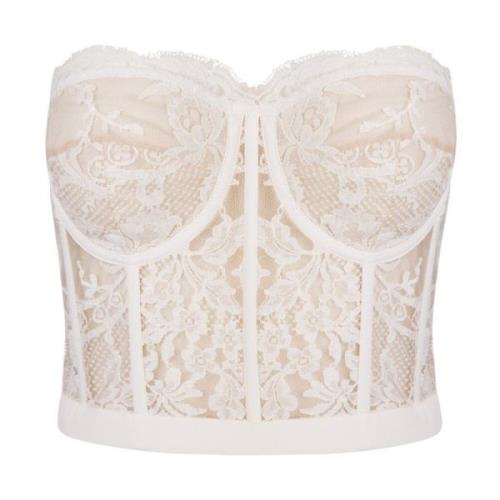 Ivory Blomster Blonde Bustier Topp