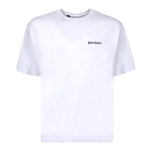 Minimalistisk Bomull T-Skjorte med Brodert Logo