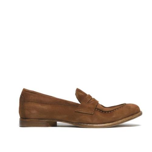 Rust Suede Moccasins for Kvinner