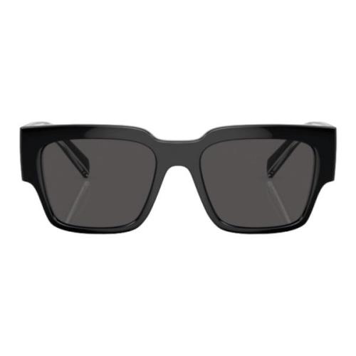 Mørkegrå firkantede solbriller for menn