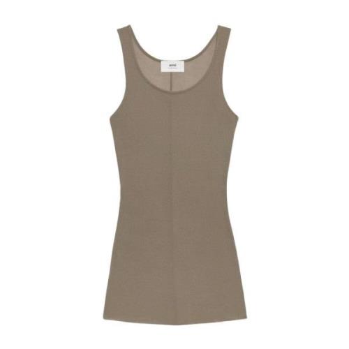 Bronze Scoop-Neck Tank Top