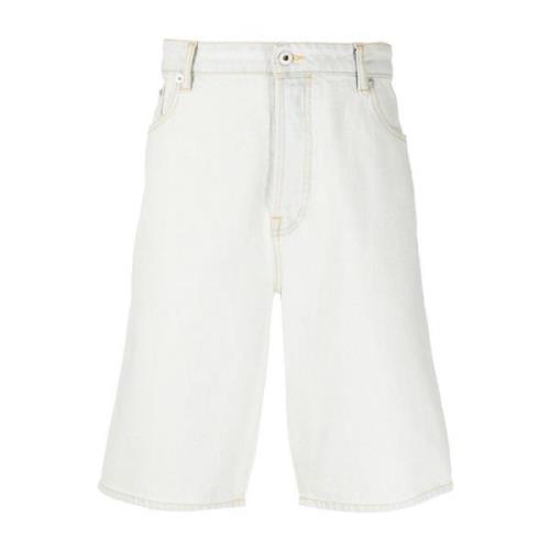 Logo-broderte denimshorts