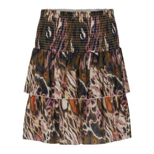 Multifarget Katrin Uri Multi Leopard Laos Skirt Skjørt