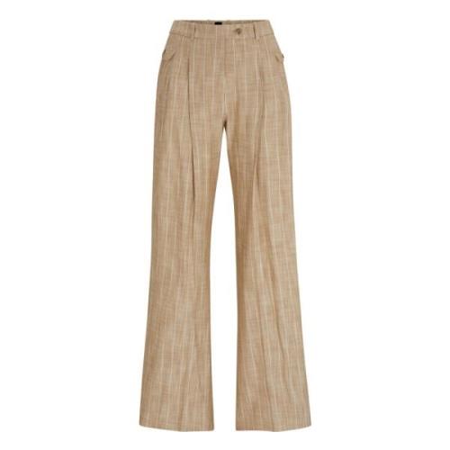 Beige Boss Womenswear Toftcira Trousers Bukser