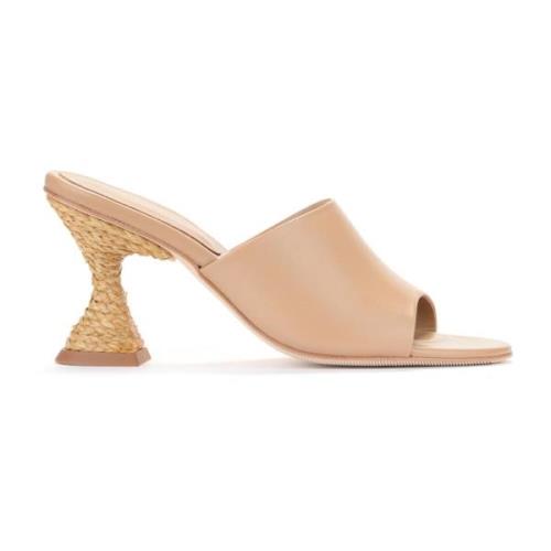 Beige Lær Sandal Brigite