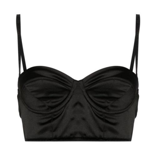 Svart Sateng Bustier Underwire Cup