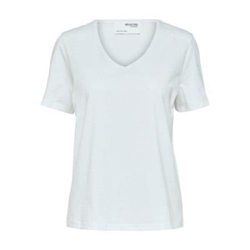 Essential Ss V-Neck Tee - Bright White