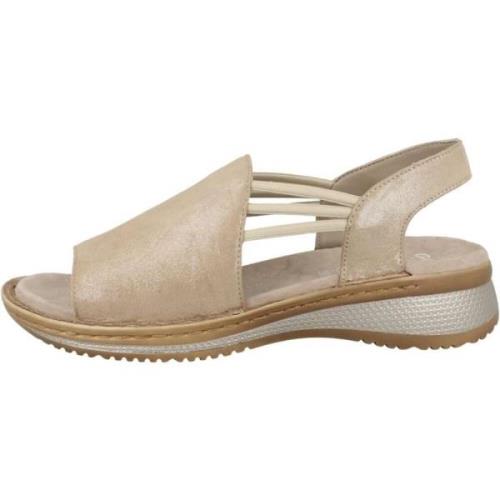 Elegant Slip-On Sandal med Sidelukking