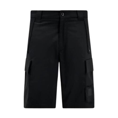 Cargo Shorts i Stretch Bomull, Svart