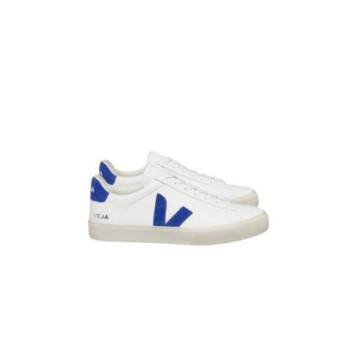 Hvite skinn sneakers Sporty stil