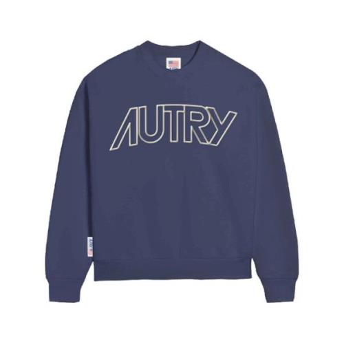 Blå Crewneck Sweatshirt - Oppgrader Din Avslappede Garderobe