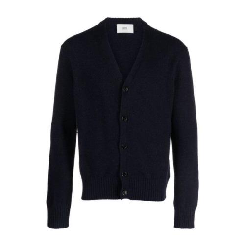 Sort Cashmere Cardigan med Logo