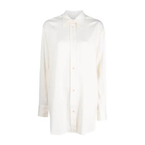 Santos Hvit Skjorte - Knappelukking, Lange Ermer