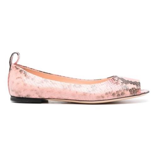 Snake Effect Ballerina Sko