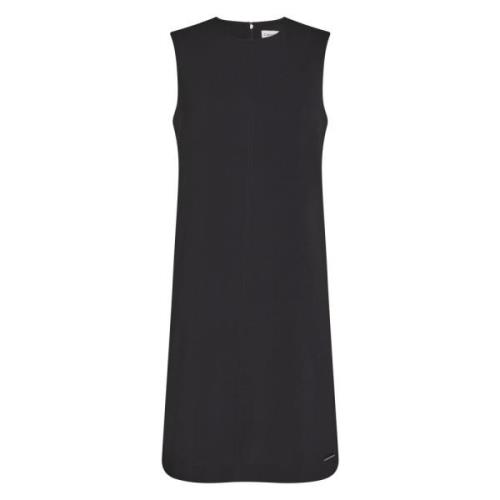 Sort Calvin Klein Structure Crepe Ns Shift Dress Kjoler