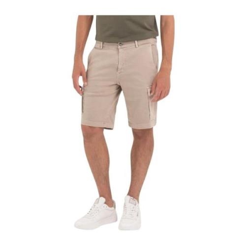 Beige Replay Regular Fit Vannie Chino Shorts Shorts