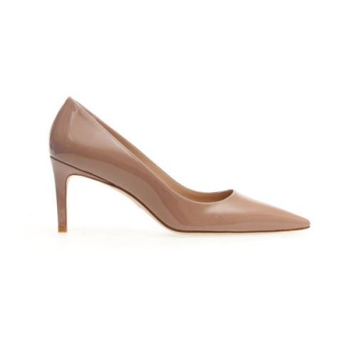 Nude Patent Skinn Pumps