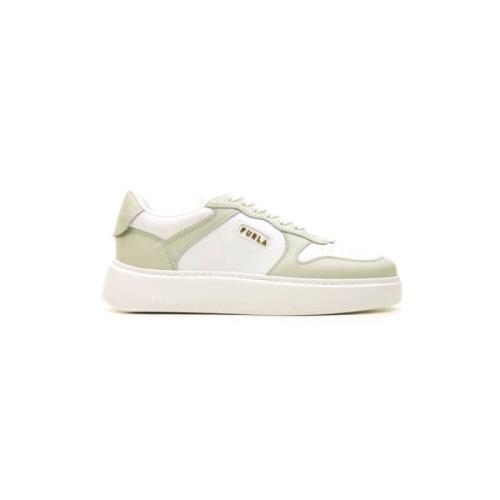 Hvite Lave Sporty Sneakers