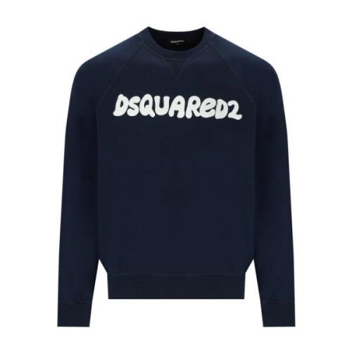 Kul Blå Logo Sweatshirt