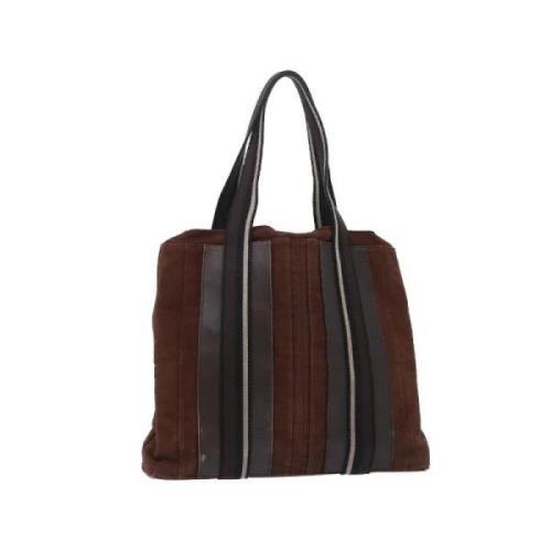 Pre-owned Hermes tote i brun bomull