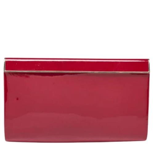 Pre-owned Rodt skinn Jimmy Choo Clutch