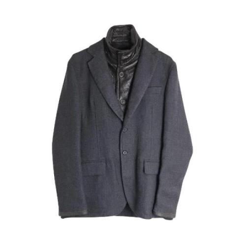 Pre-owned Prada Blazer i gra ull