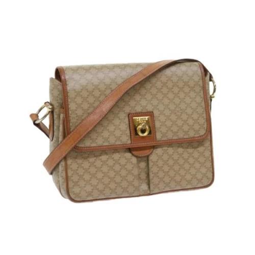 Pre-owned Beige lerret Celine skulderveske