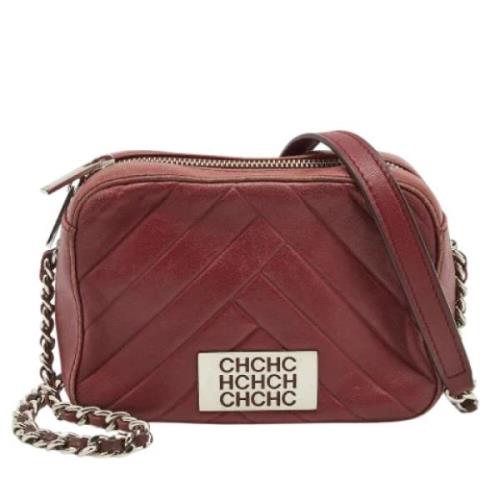 Pre-owned Burgunder skinn Carolina Herrera Crossbody Bag