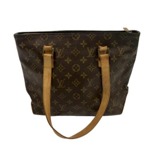 Pre-owned Brunt lerret Louis Vuitton Cabas