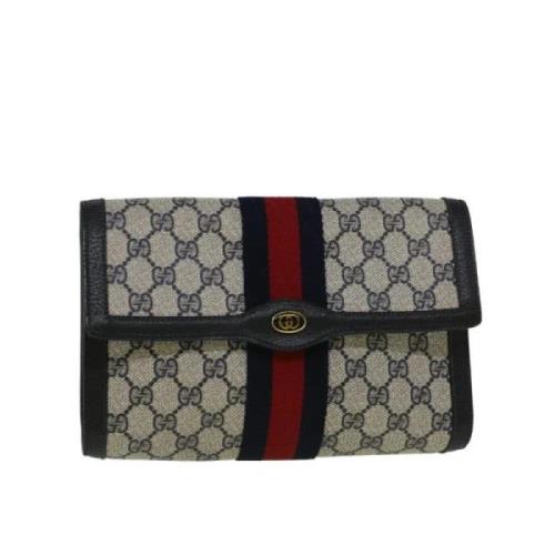 Pre-owned Rodt lerret Gucci Clutch