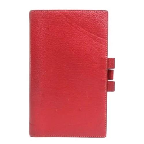 Pre-owned Rodt skinn Hermes Agenda Cover