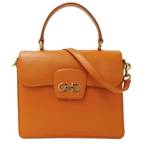 Pre-owned Oransje skinn Salvatore Ferragamo veske