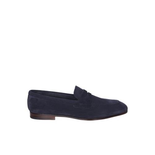 Semsket Skinn Loafer Mandel Tå Slip-On