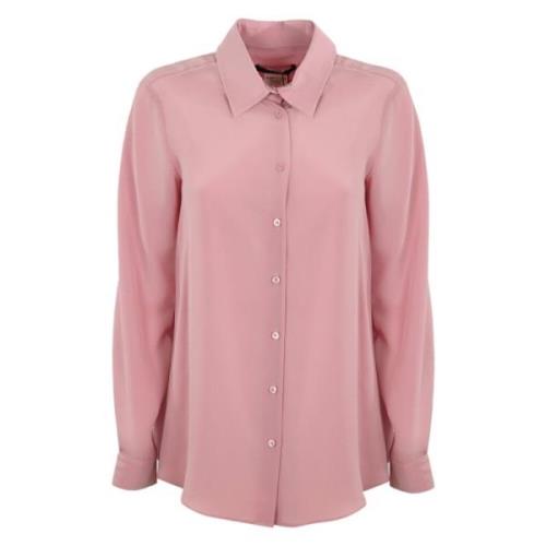 Silke Rosa Skjorte Crepe de Chine