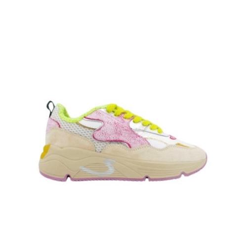 Malibù Sneaker i hvit/fuchsia/beige