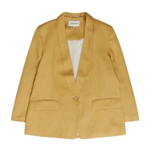 Elegant Gul Blazer med V-Hals