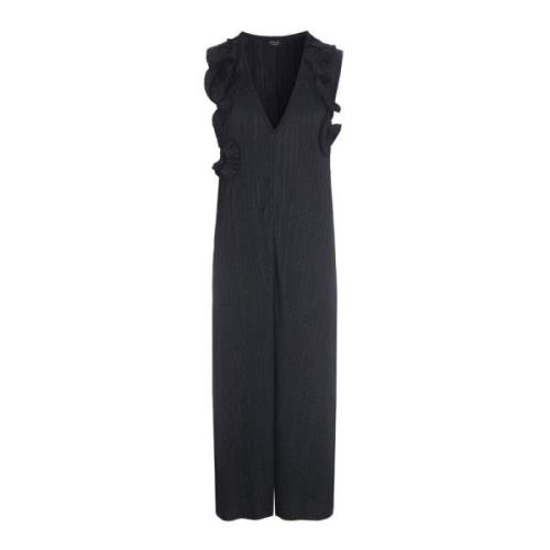 Sort Plissert Jumpsuit Shibui Stil