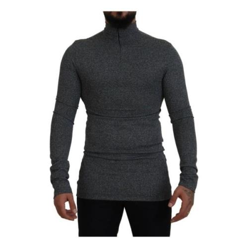 Mørk Grå Logo Pullover Sweater