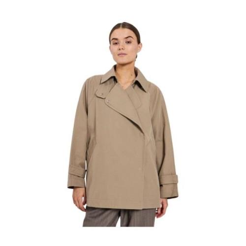 Kort Trenchcoat Varm Beige