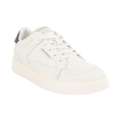 Hvite Skinn Sneakers