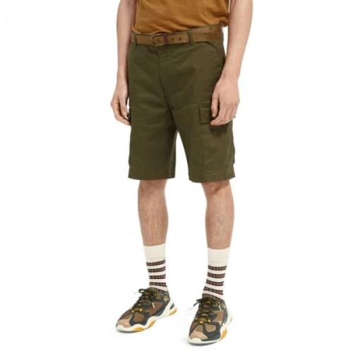 Grønne Bomullsblandede Cargo Shorts