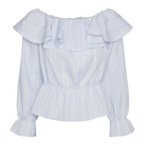 Stripete Off-Shoulder Topp