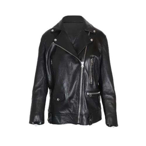 Pre-owned Leather outerwear