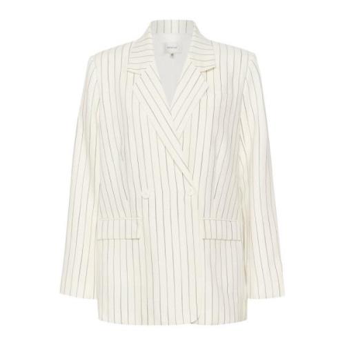 Lizagz Linen Pinstripe Blazer Jakke