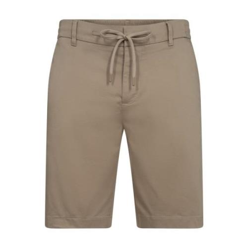 Beige Regular Fit Shorts med Bomull