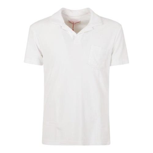 Hvit Terry Cotton Polo Shirt