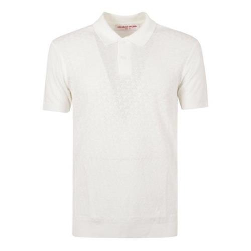 Hvit Strikket Polo Jarrett Jacquard